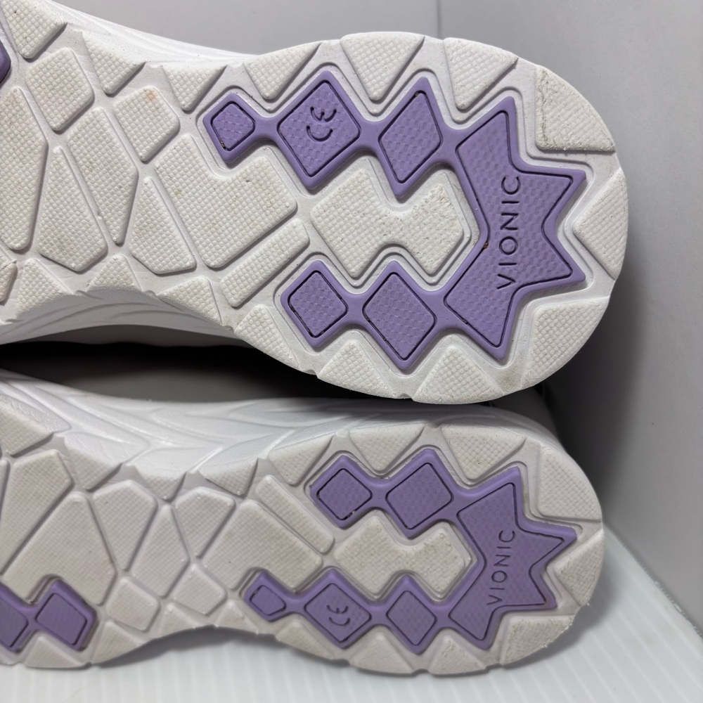 Vionic Gray Athletic Sneakers with Pink and Purple Accents - Picture 12 of 15